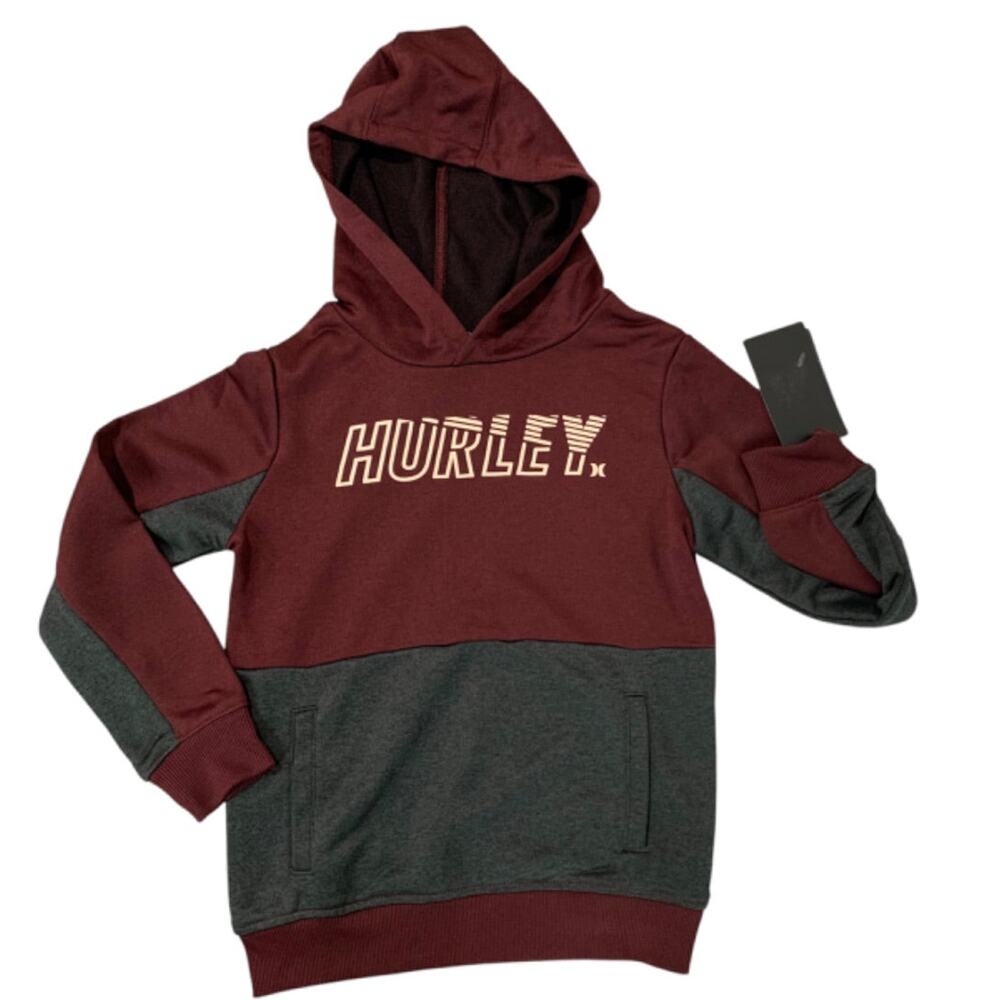 Size 6 Hurley Boys Youth New Pullover Activewear Hoodie H2O‎ -Dri